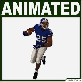 Black American Football Player CG